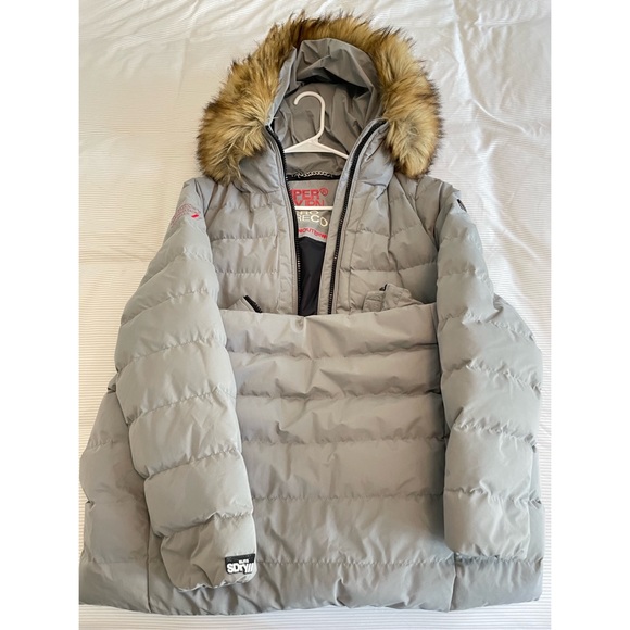 Coats | Superdry Light Grey Down Jacket 